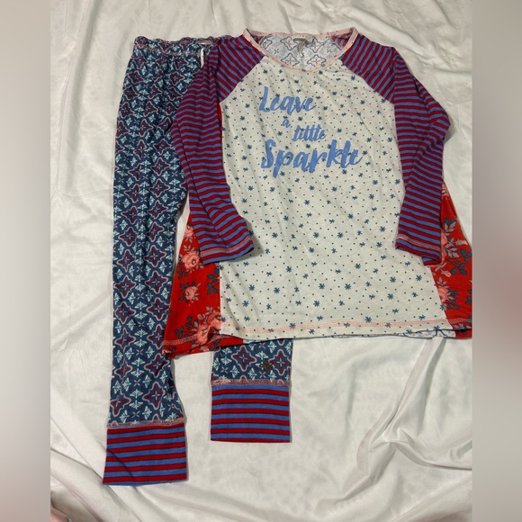 Matilda Jane 435  “Leave A Little Sparkle” PJ Set Girls Sz 10 - Picture 1 of 10